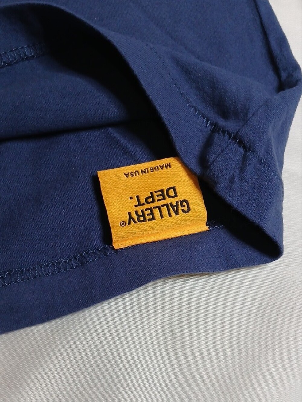 Gallery Dept Navy Sleeveless Pocket Tee with White Logo - Picture 3 of 4